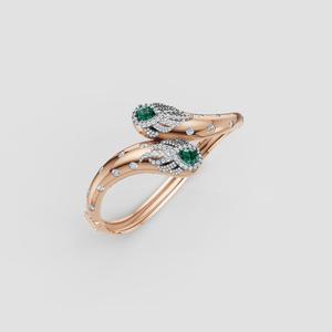 3D Printable Jewelry design of Bangle with diamonds