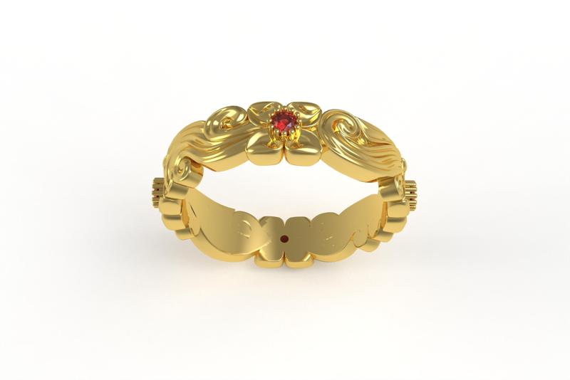 Filagree with Diamond Band Ring