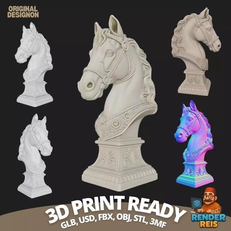 Regal Poise Bridled Horse Bust  2