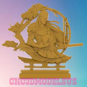 Samurai 3D MODEL STL FILE FOR CNC ROUTER LASER