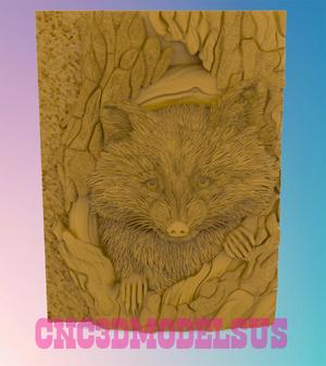 Racoon 3D MODEL STL FILE FOR CNC ROUTER LASER