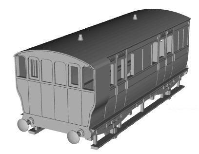 GER 4 wheel brake coach no 16 (Wisbech & Upwell Tramway) 1/148 scale