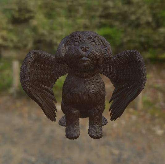 MALTESE WITH ANGEL WINGS