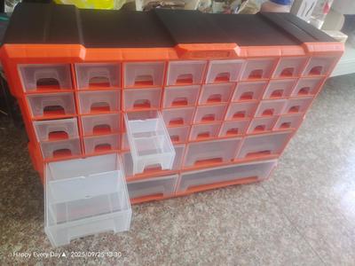 38-compartment drawer-style parts box divider