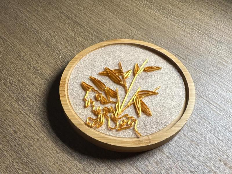 Cloisonné Enamel Coaster - Bamboo