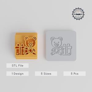 5-Piece Stamp Tile Set, 5 Motif Sizes, Ideal for Clay & Cookies, Holiday Gift Theme, Perfect for Festive Crafting PRODUCT_3878