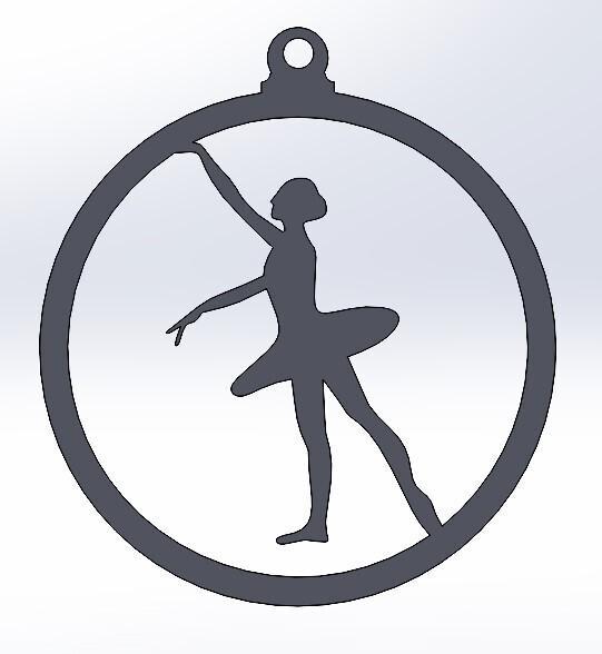 Christmas snow Ornament ballett dance