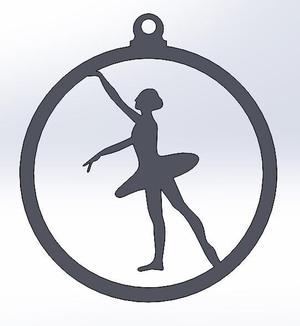 Christmas snow Ornament ballett dance