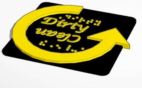 Braille Dishwasher Tag