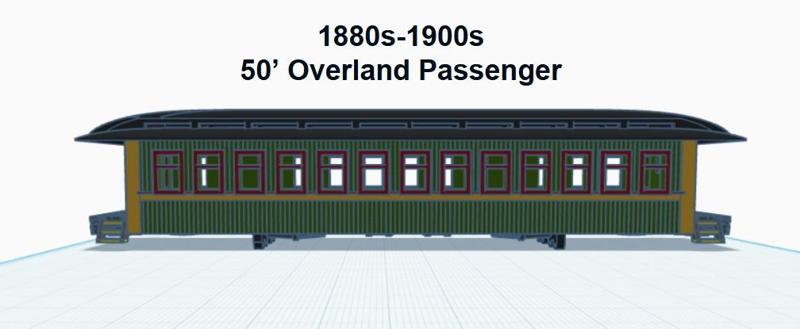 50' Overland Passenger Car (HO SCALE)