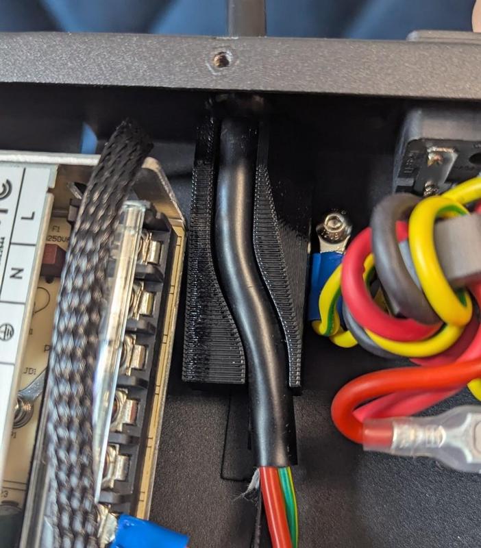 Ender 3 S1 bed cable holder inside the printer body 