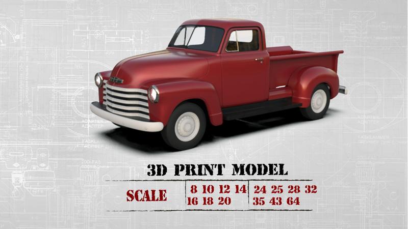 1951 Pickup 3100 3d printed Cars Old pickup