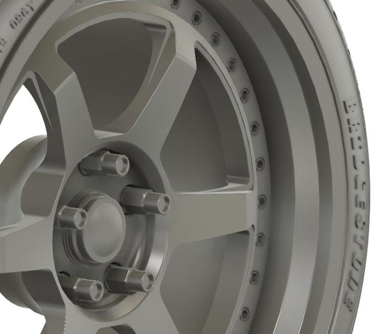 1/24 19x9.5/19x10.5 SSR Professor SP7 wheels set for Toyota GR Supra