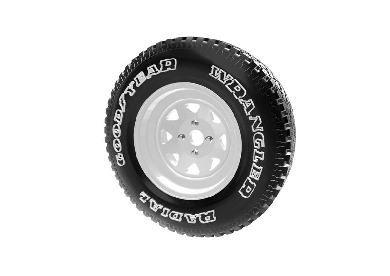 Vintage Baja Spoke Rim and Tire for Scale Autos