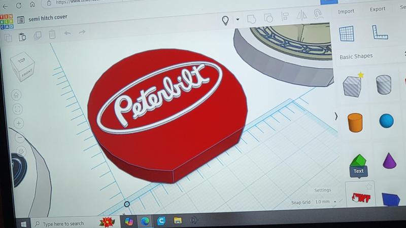 Peterbilt 1/14 Hitch Tamiya 5th  Wheel Cover