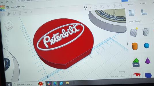 Peterbilt 1/14 Hitch Tamiya 5th  Wheel Cover