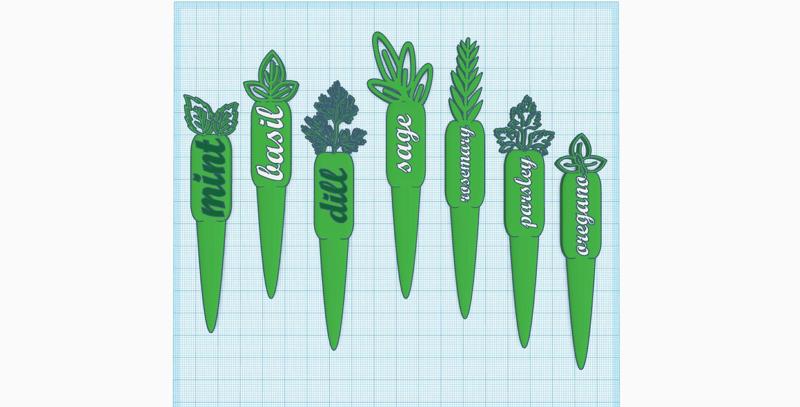 Plant label, Plant Markers, herbs tags - Garden Labels for Gardener, Set of 7 pcs