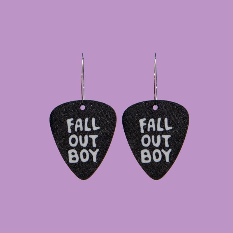 Fall Out Boy guitarpick earrings
