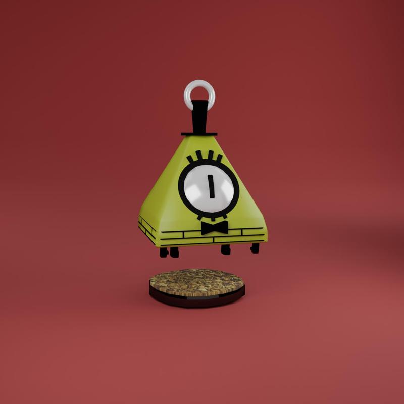 Bill Cipher Gravity falls keychain