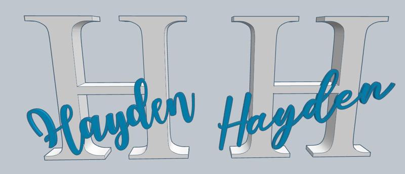 Name Hayden / Letter / Letter H
