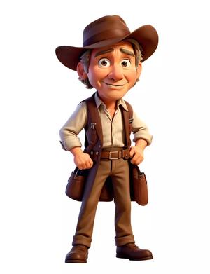 Harrison Ford as Indiana Jones  Printable 3D Model