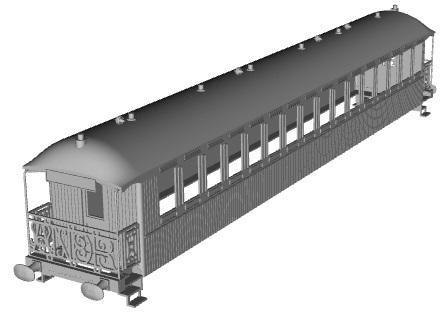 Alexandra  Docks and Railway Coach no 2 . 1/76 scale