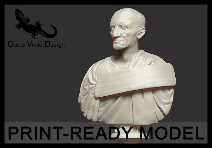 Printable bust of Marcus Porcius Cato the Censor
