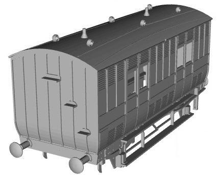 GER 22ft 4 door Sundry/Fruit vans 1/87 scale