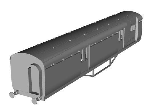 LMS Post Office Storage Van D1793 1/148 scale