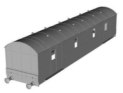 LMS 42ft bogie utility van diagram 1870 1/148 scale