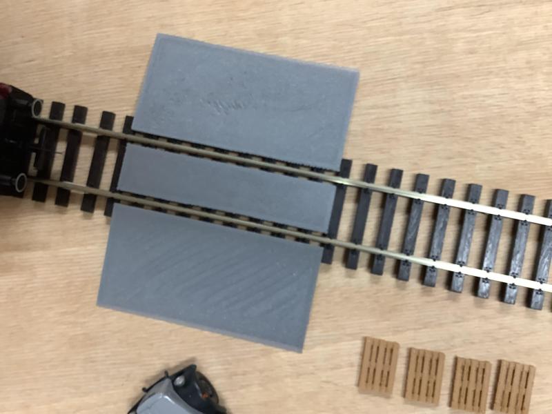 Level crossing gauge 0 1:45 for LENZ PECO straight rail