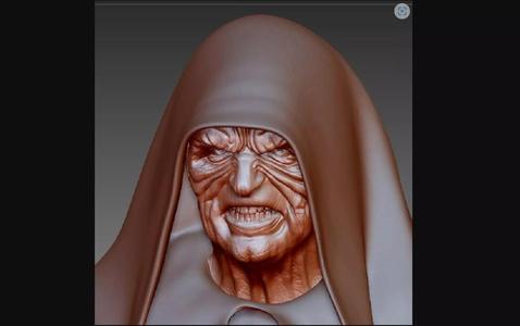 Palpatine head from Star Wars