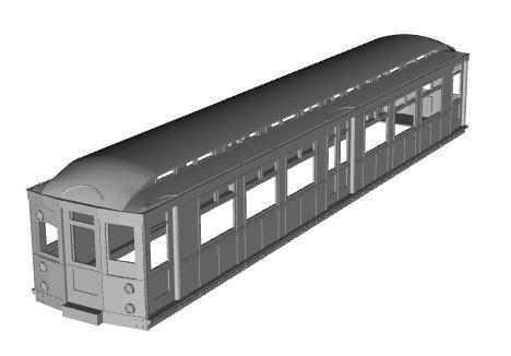 District Railway B stock Middle Motor coach (double ended) 1/43 scale