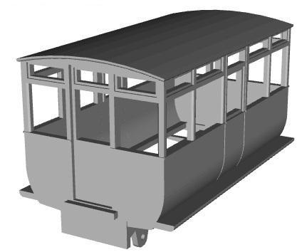 Ford Railmotor centre trailer car (S&MR) 1/100 scale