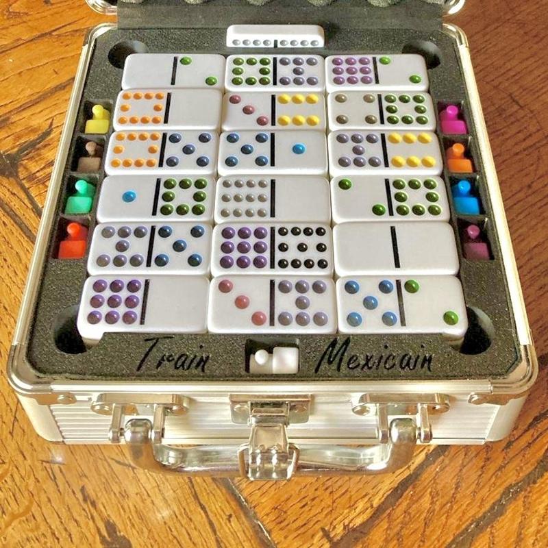Storage box for Mexican Train suitcase