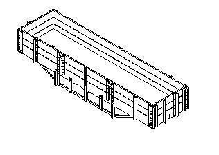 WDLR D type open wagon, type2 (60cm gauge) 1/76 scale