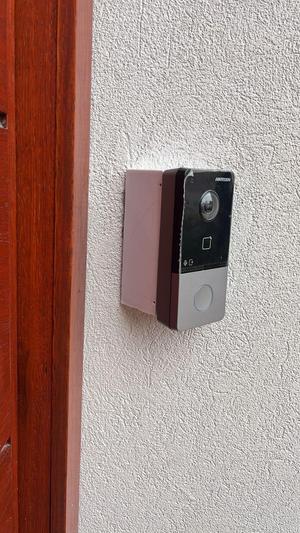 Angle bracket for Hikvision door entry system with cable covers