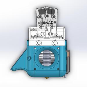 Fully integrated Printhead with Bowden Splitter / Fan and light for prusa I3