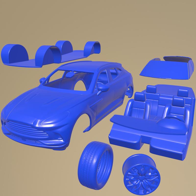 Aston Martin DBX 2022 PRINTABLE CAR IN SEPARATE PARTS
