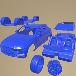 Aston Martin DBX 2022 PRINTABLE CAR IN SEPARATE PARTS