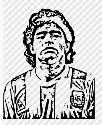 DIEGO MARADONA POSTER SVG