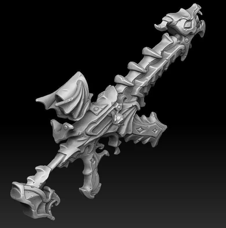 Fantasy temple assault rifle 3d print