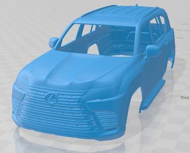 Lexus LX600 2022 Printable Body Car