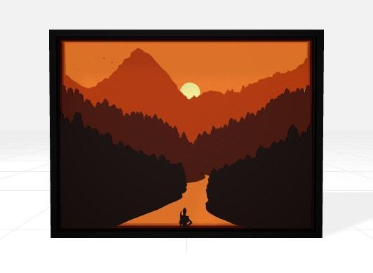 SHADOWBOX BOX ART SUNSET
