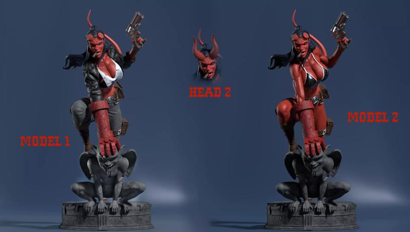 Hellgirl Pack Model 1 and Model 2 3d Print