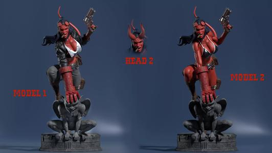 Hellgirl Pack Model 1 and Model 2 3d Print