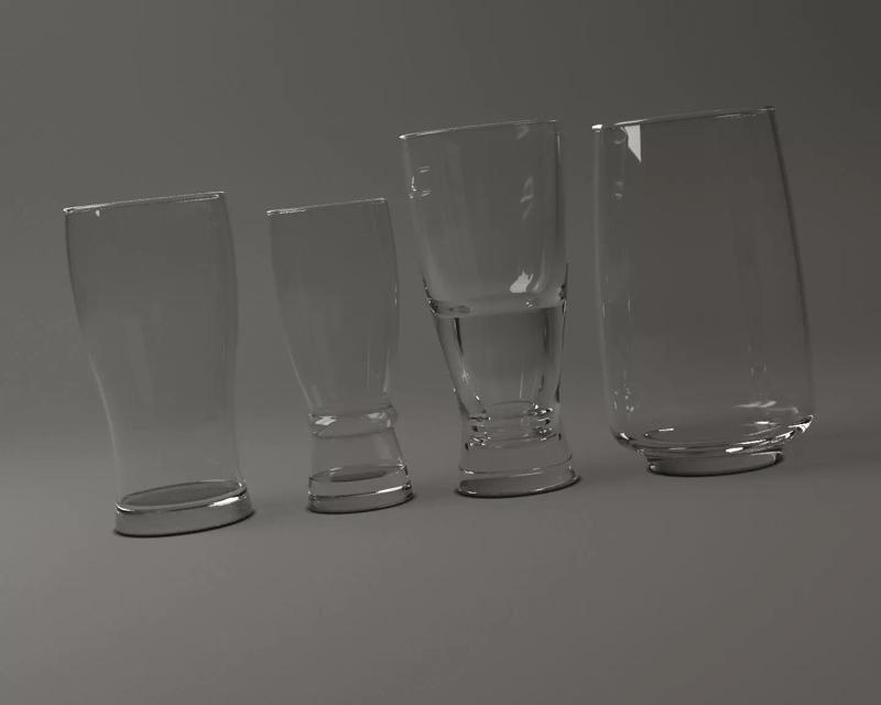 GLASSWARE---Beer Glasses 3D Model Collection