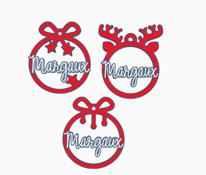 3 décoration Noël, Margaux
