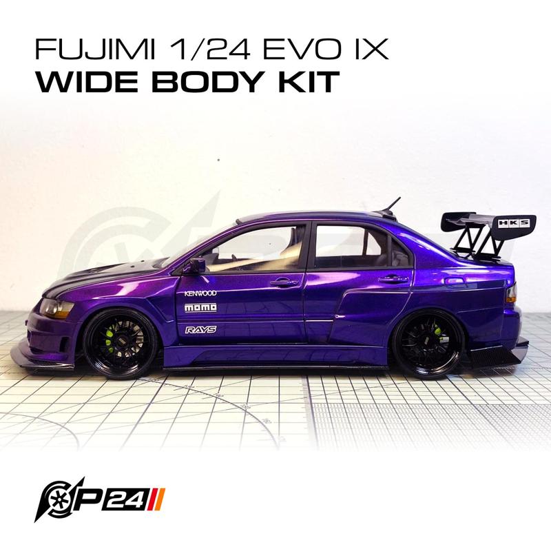Fujimi 1/24 Mitsubishi Evolution IX Custom Wide Body Kit