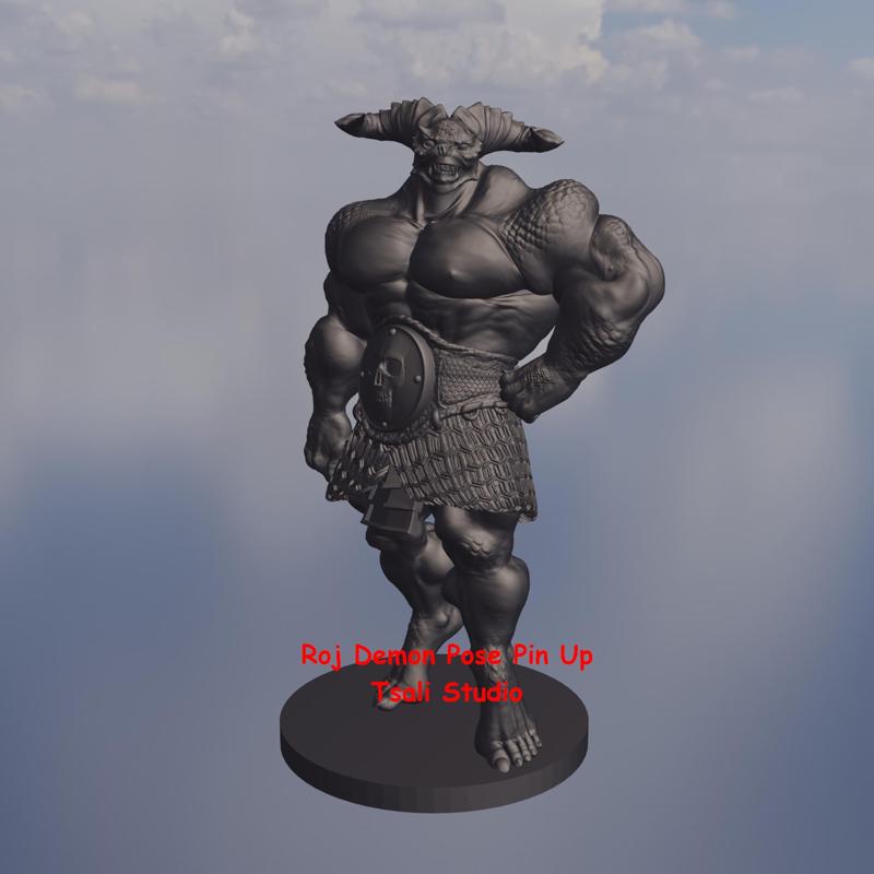 Roj Demon Pose Pin Up